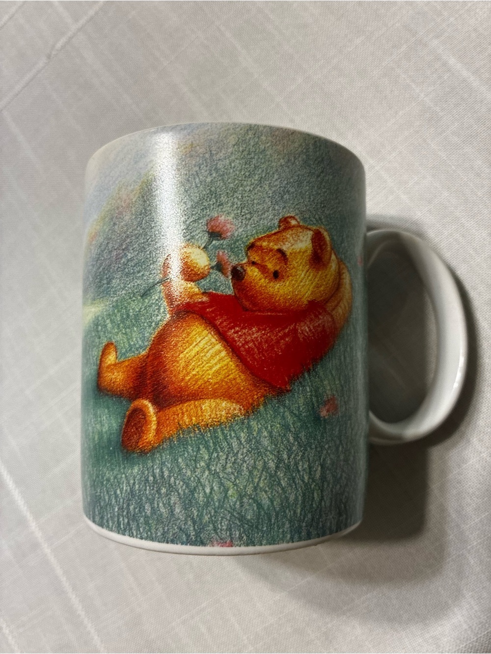 Vintage Simply Pooh Ceramic Mug - Yellow & Teal Illustration